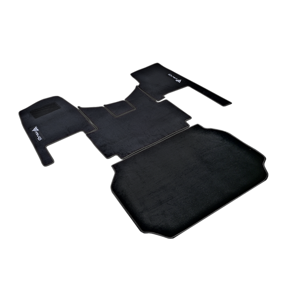 FL Cascadia 125 Truck Vinyl Floor Mat Black Carpet Grey Stitch